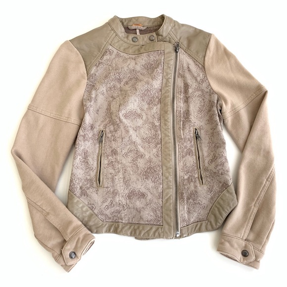 Free People Jackets & Blazers - Free People Moto Jacket Womens Size 4 BOHO CHIC